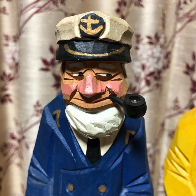 木彫り マドロス人形 3体セット （船長 海賊 船乗り）の通販 by