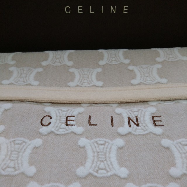 CELINE セリーヌ ベージュハーフケット140x100cm CELINE セリーヌ