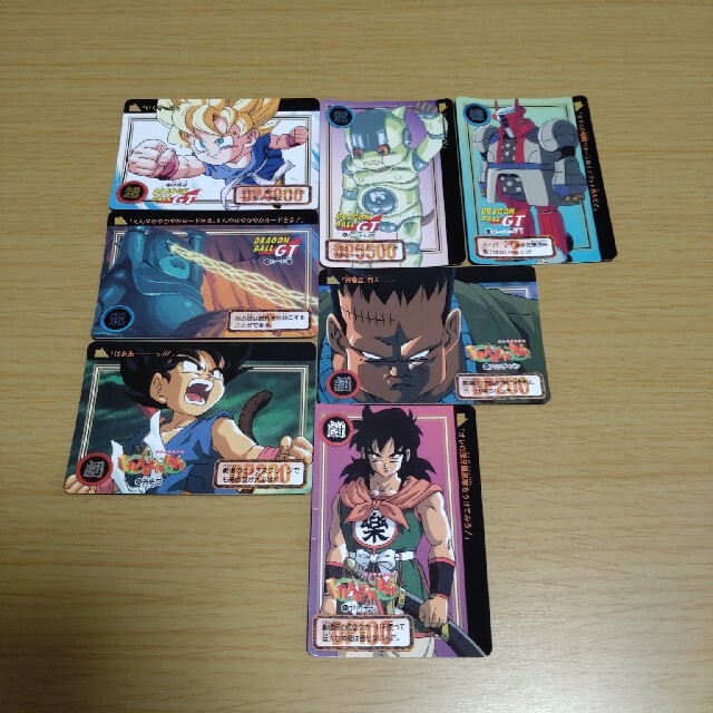 ドラゴンボール - 1996年 ドラゴンボール・ドラゴンボールGT カード7枚