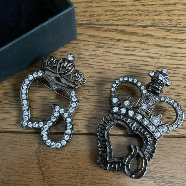 ナンバーナイン 王冠ハート涙ブローチ ナンバーナイン 王冠ハート涙