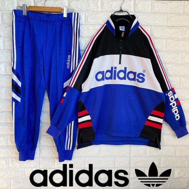 adidas - 90s アディダス ジャージ 上下セットアップ ハーフジップ