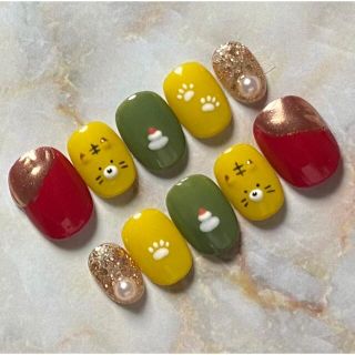 3dネイルパーツ トラ アニマル ネイルパーツ 選べる/とらさん3Dネイル