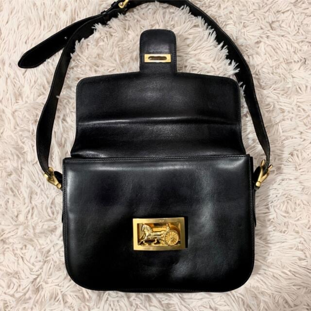 CELINE - 【希少美品】セリーヌ CELINE ショルダーバッグ 馬車金具