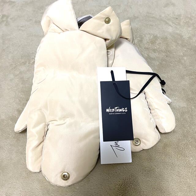 jun mikami × wildthings ダウングローブ クリーム JUN × WILD 紺／黒