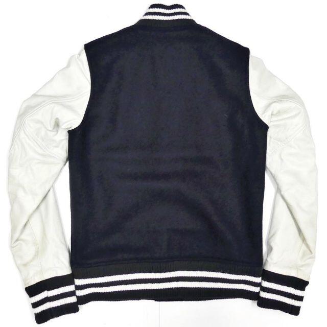 McGREGOR - マクレガー レザー スタジャン 古着 メンズS位 紺 白 本革