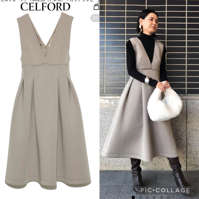 SNIDEL - celford ポンチジャンパードレス ジャンパースカートの通販