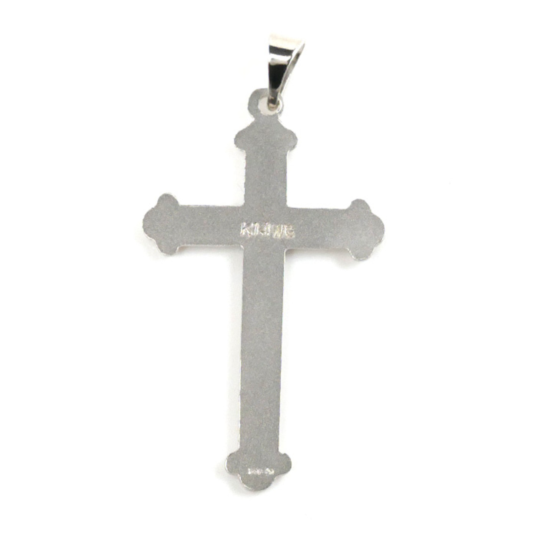 K14WG ホワイトゴールド クロス ペンダントトップ 1.1g レディース