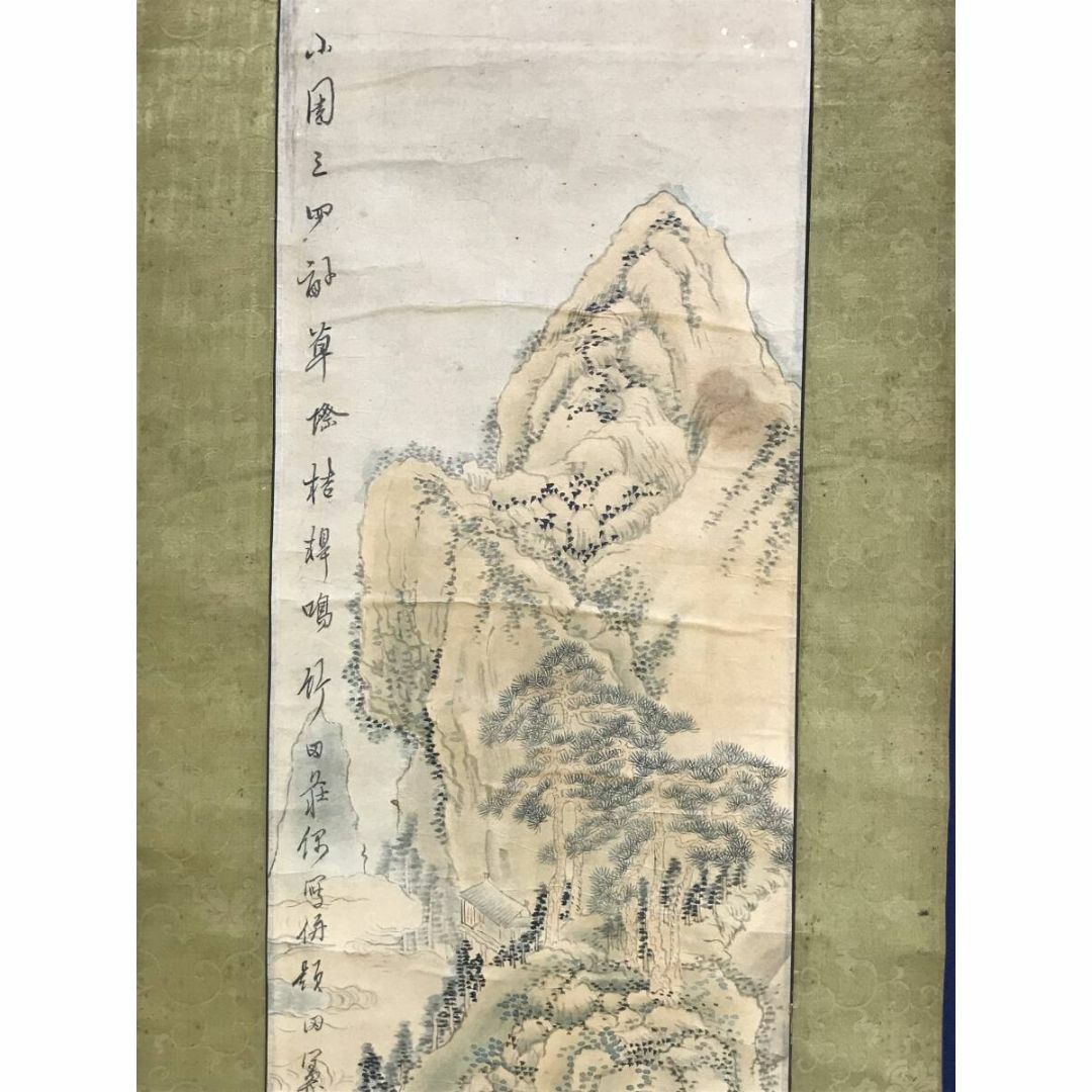 模写/田能村竹田/山水人物画賛/山水図/掛軸☆宝船☆AG-229の通販 by