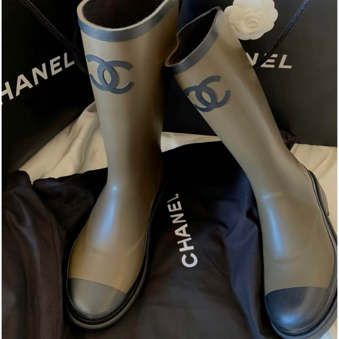 CHANEL - シャネル レインブーツ 36サイズの通販 by myo's shop