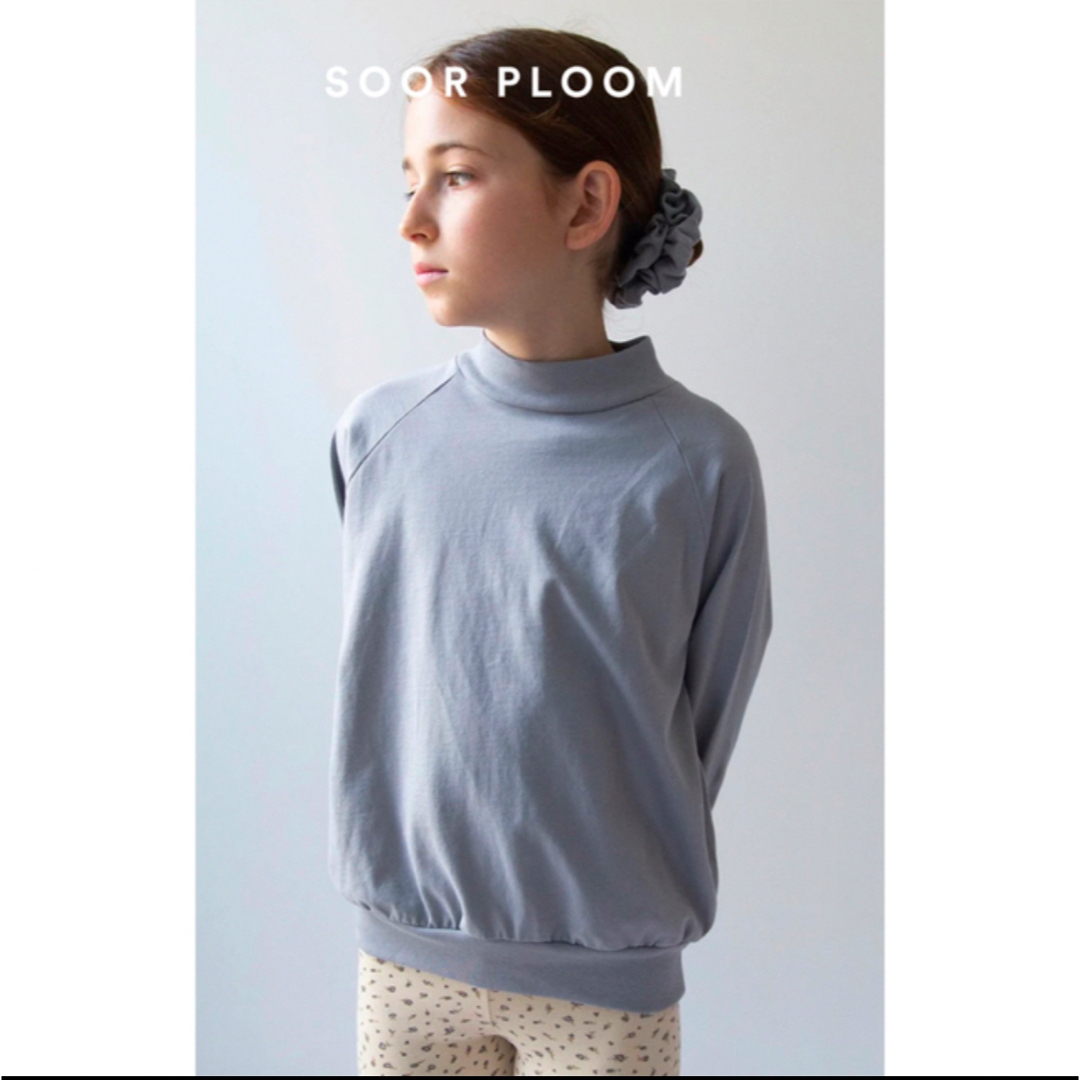 SOOR PLOOM Raglan Mock Tee sleet 4Y Raglan Mock Tee Wisp ploom