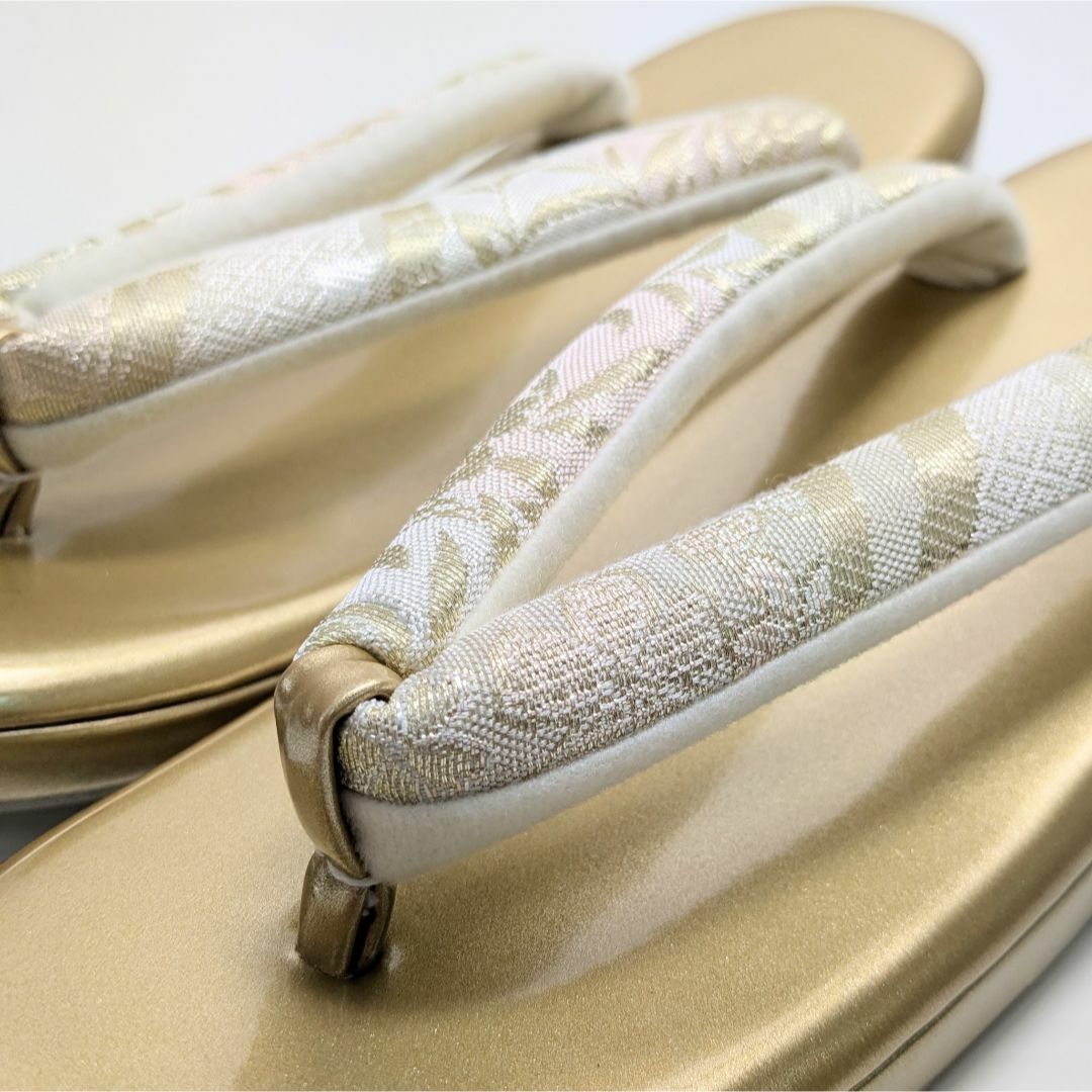 草履バッグセット ゴールド フォーマル 帯地 ゴールド S〜3Lサイズ