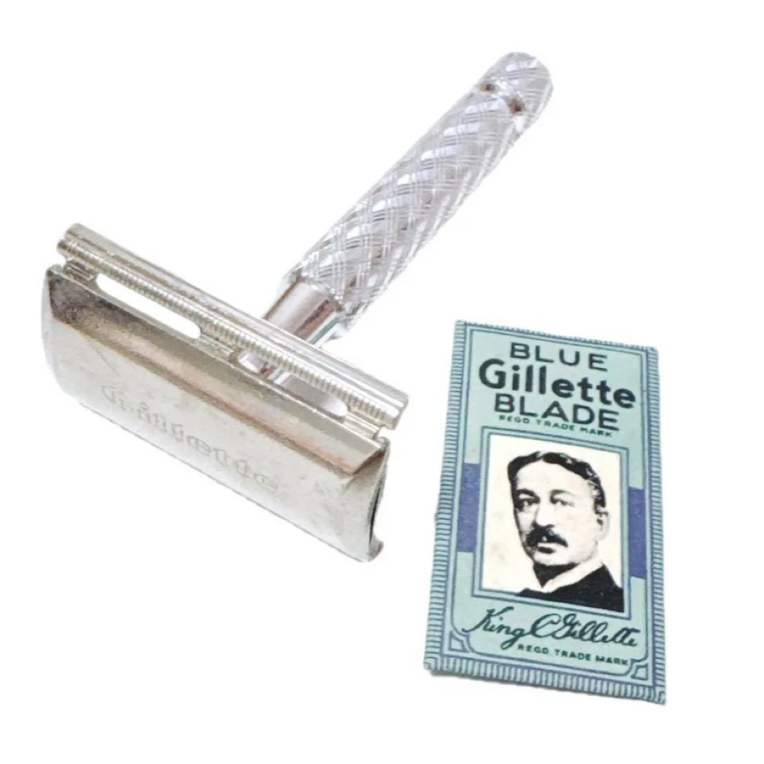 Gillette - BLUE Gillette BLADE カミソリ 剃刀 ひげ剃り ジレットの