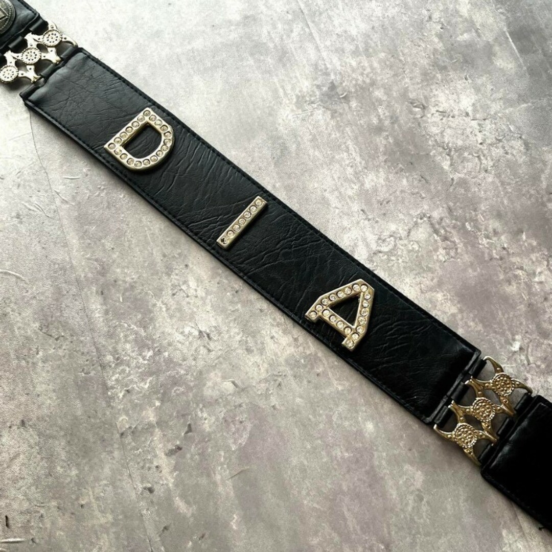 d.i.a - D.I.A フェザー クロス チェーン スタッズ付き ベルト y2k