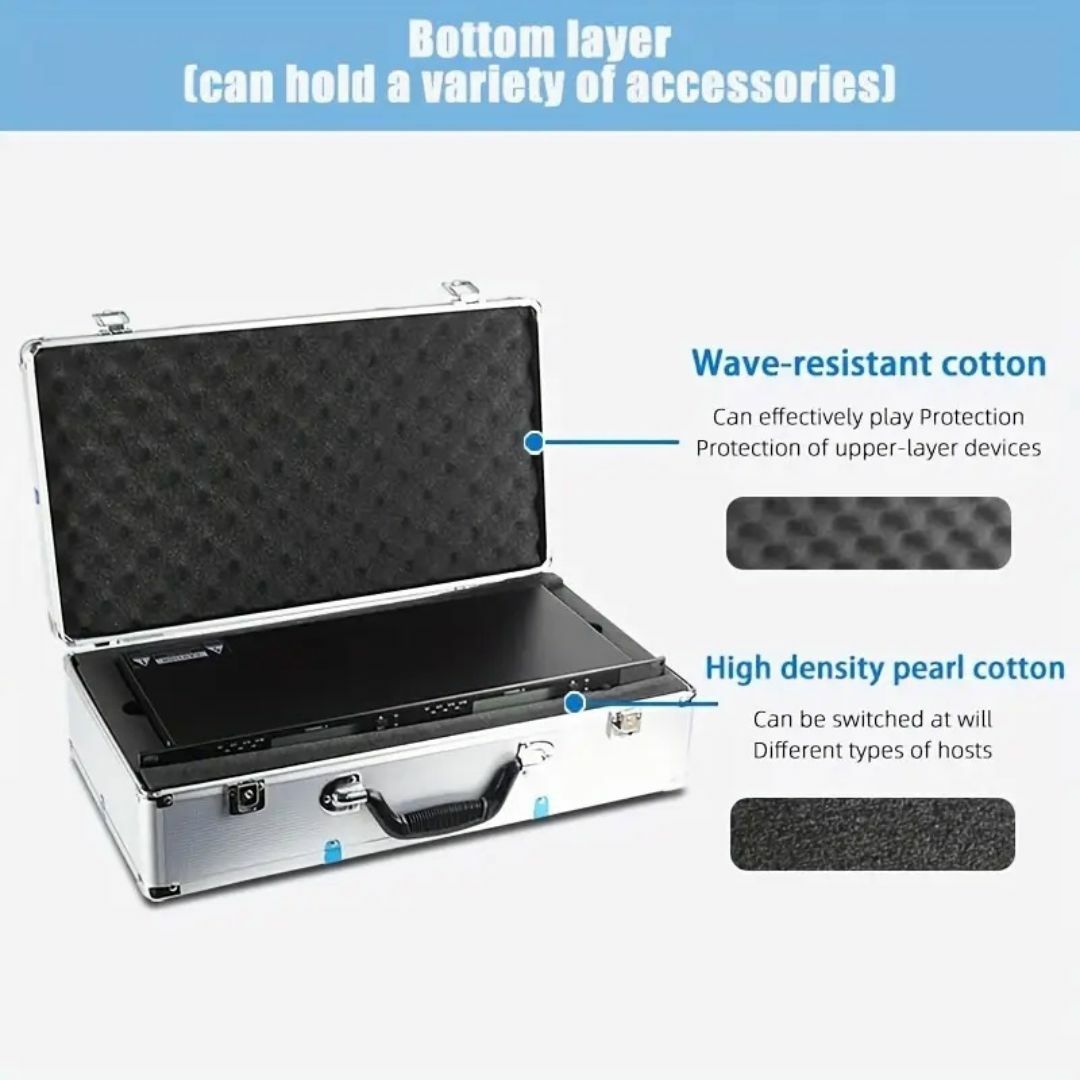 マイクキットやミキサーにアルミアタッシュケース傷防止航空用耐衝撃