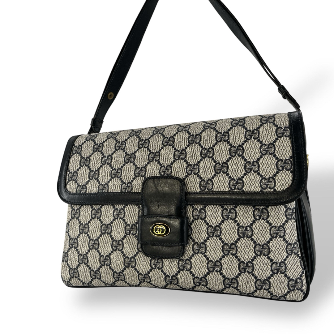 GUCCI - オールドグッチ 2way ショルダーバッグ インターロッキング GG