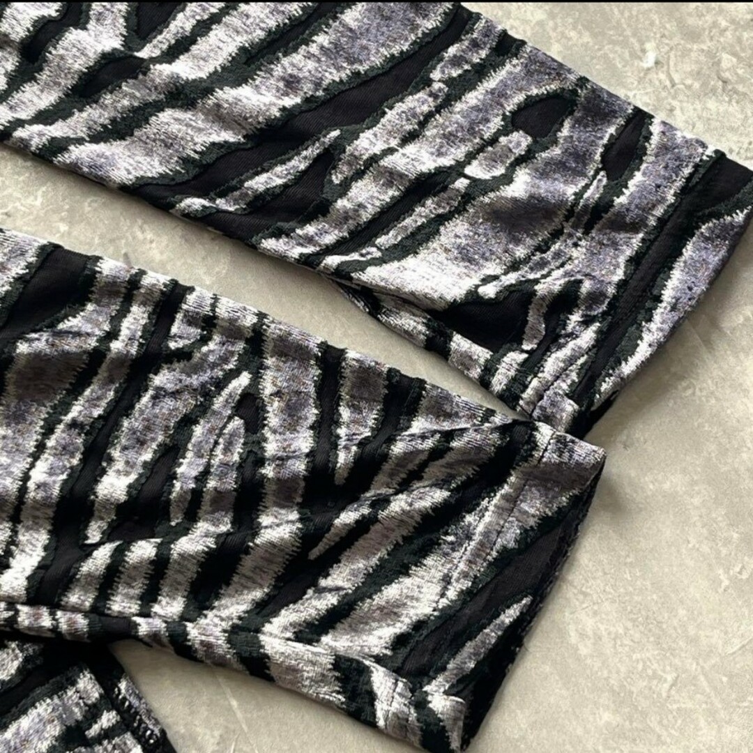 Archive leopard Zebra VELVET top grunge y2k ギャル男 - leopard