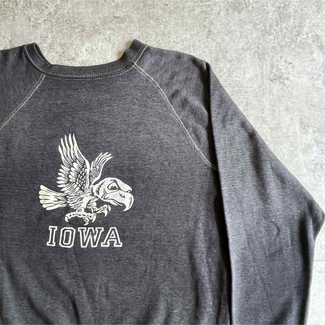 VINTAGE - 60s 70s カラーフロッキー スウェット 黒 墨黒 メンズ M