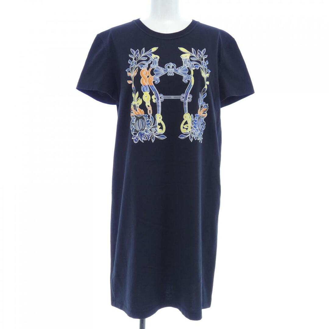 21AW HERMES エルメス レディース シェーヌダンクル柄 ワンピース