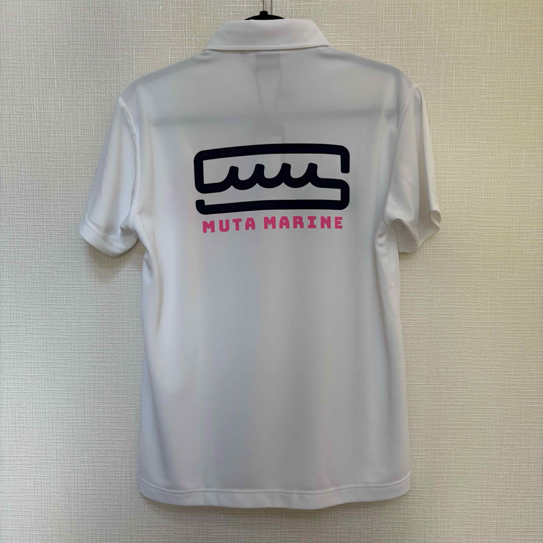 muta - muta ボックスロゴ ポロシャツ ホワイト ゴルフ 新品未使用品の