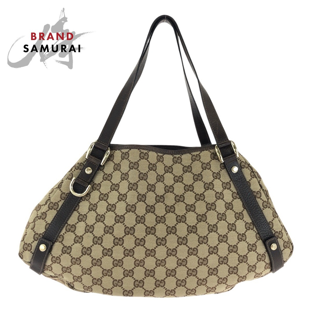 GUCCI - GUCCI グッチ ベージュ ブラウン ゴールド金具 GGキャンバス
