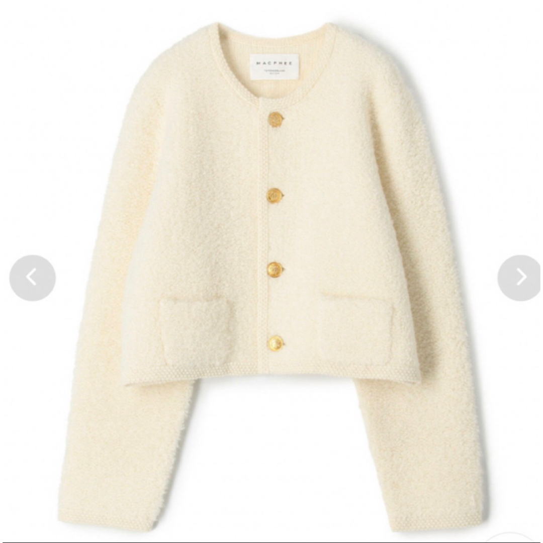 MACPHEE - MACPHEE ムートン クルーネックカーディガンの通販 by n
