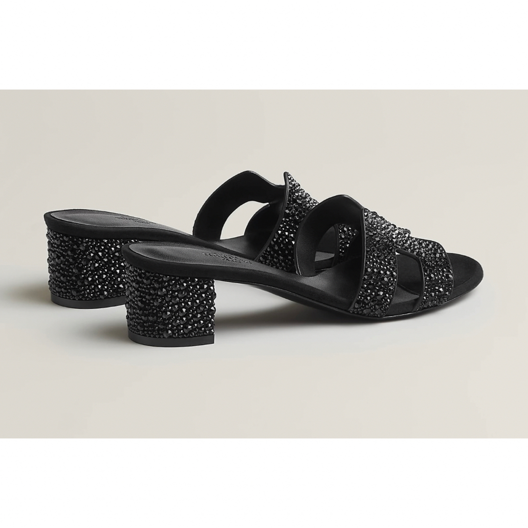 HERMES - 定価31万エルメス サンダル《オアジス》ブラック クリスタル