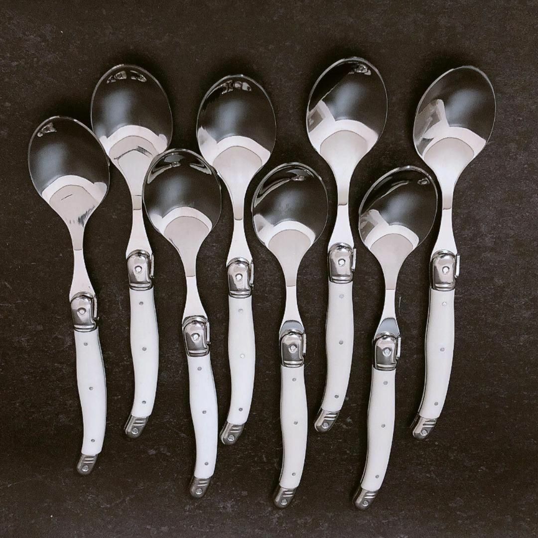 数量限定】LAGUIOLE ラギオール カトラリー 34本セット ホワイト 白