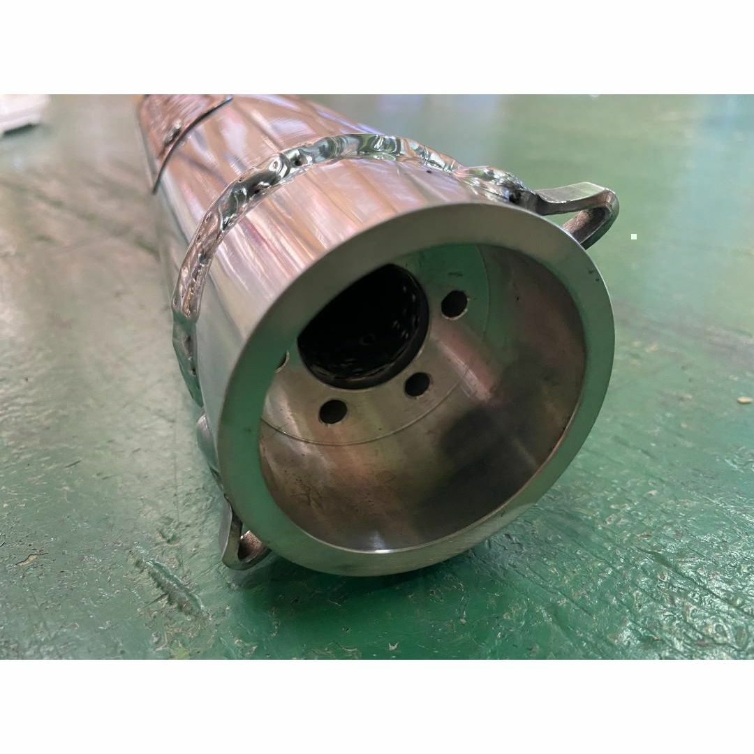 BJサイレンサー 50．8π 銀×銀 先黒ロゴ有/汎用 BEET キジマ BJ