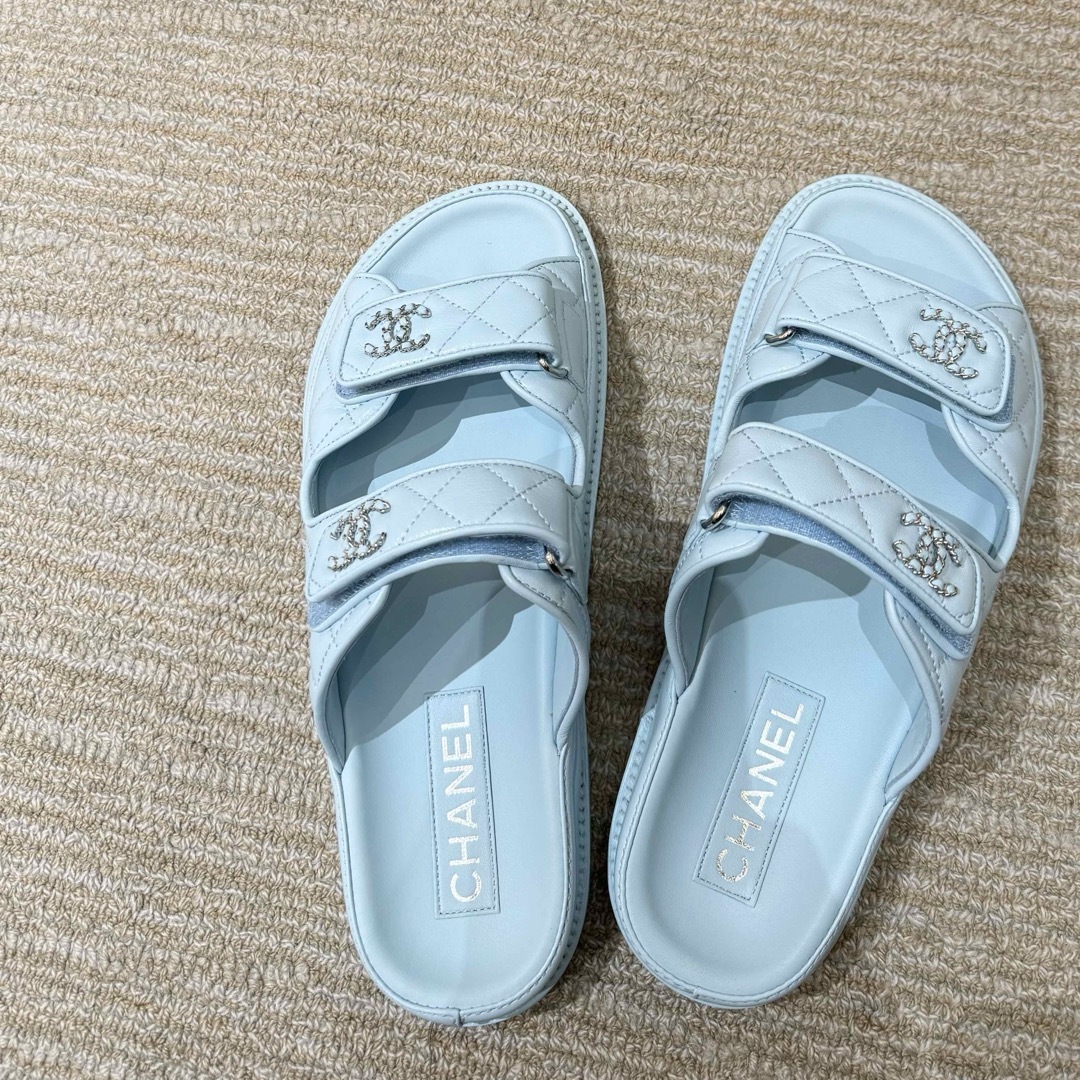 CHANEL - 24SS 新作 CHANEL フットベット サンダル ブルーの通販 by