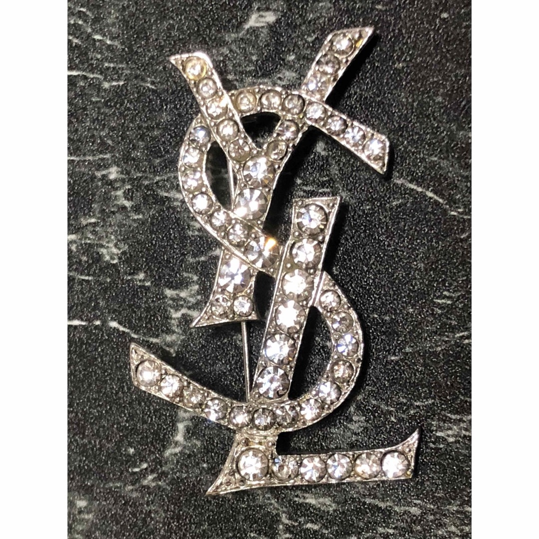 Yves Saint Laurent - 美品 イヴ サンローラン シルバー ブローチ YSL