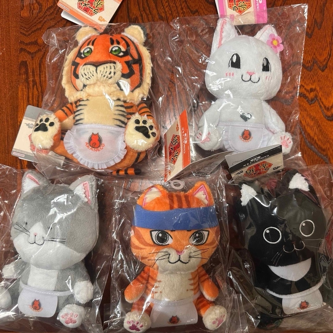 未使用】ラーメン赤猫 バンダイナムコぬい chibiぬいぐるみ 全5種