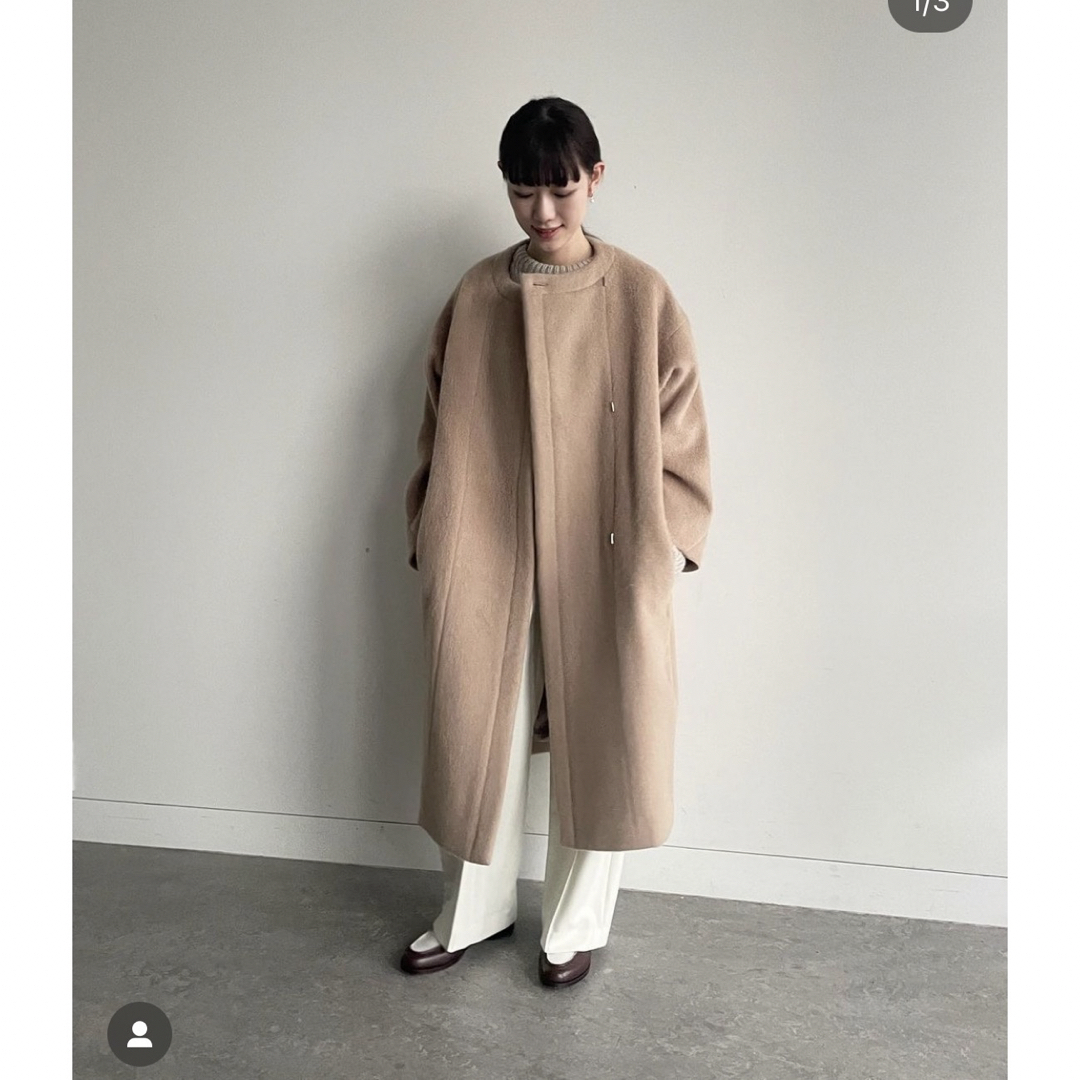 Demi-Luxe BEAMS - デミルクスビームス ベージュ ロング コート モヘア