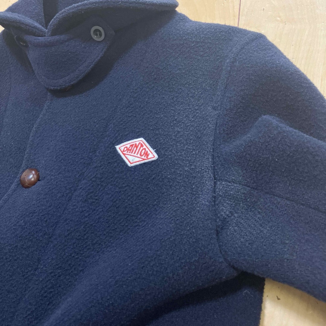 DANTON - DANTON ダントン ウールモッサ コート ネイビー サイズ38の