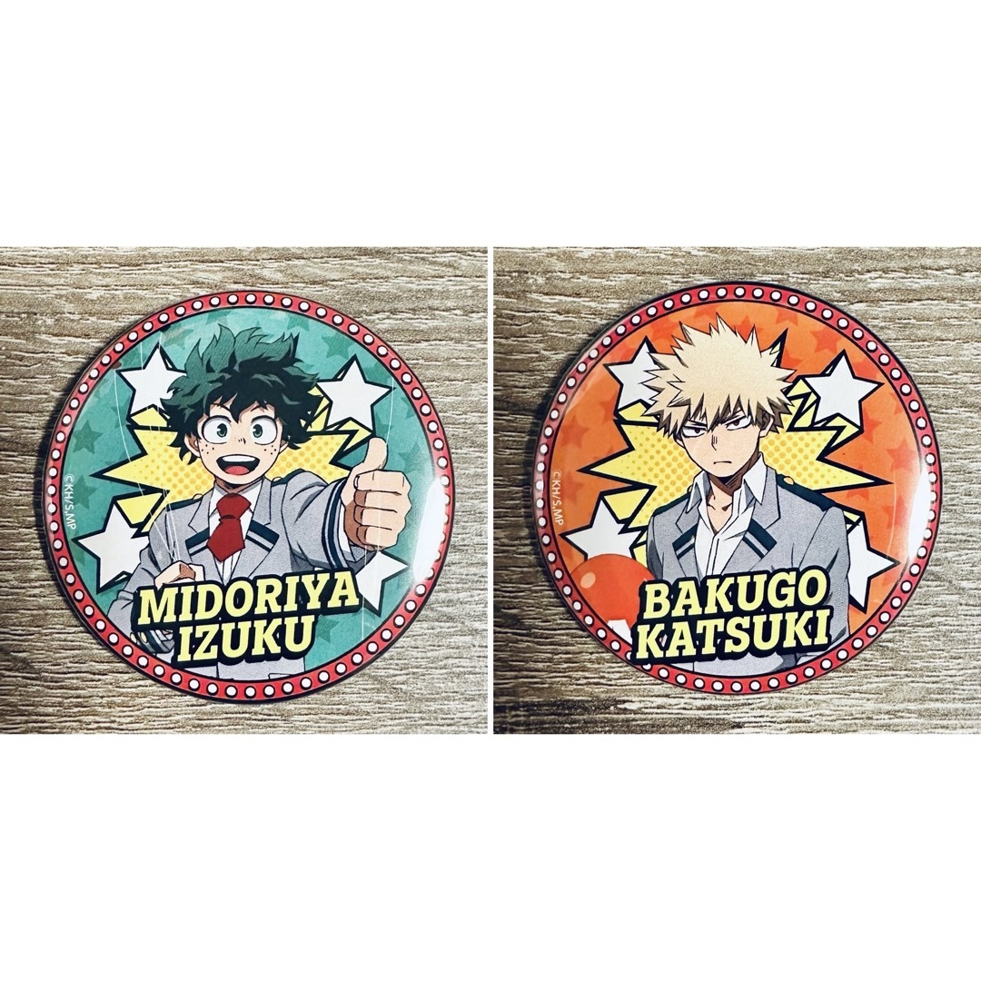 ヒロアカ 雄英高校オープンスクール 缶バッジ 風船 爆豪勝己 緑谷出久