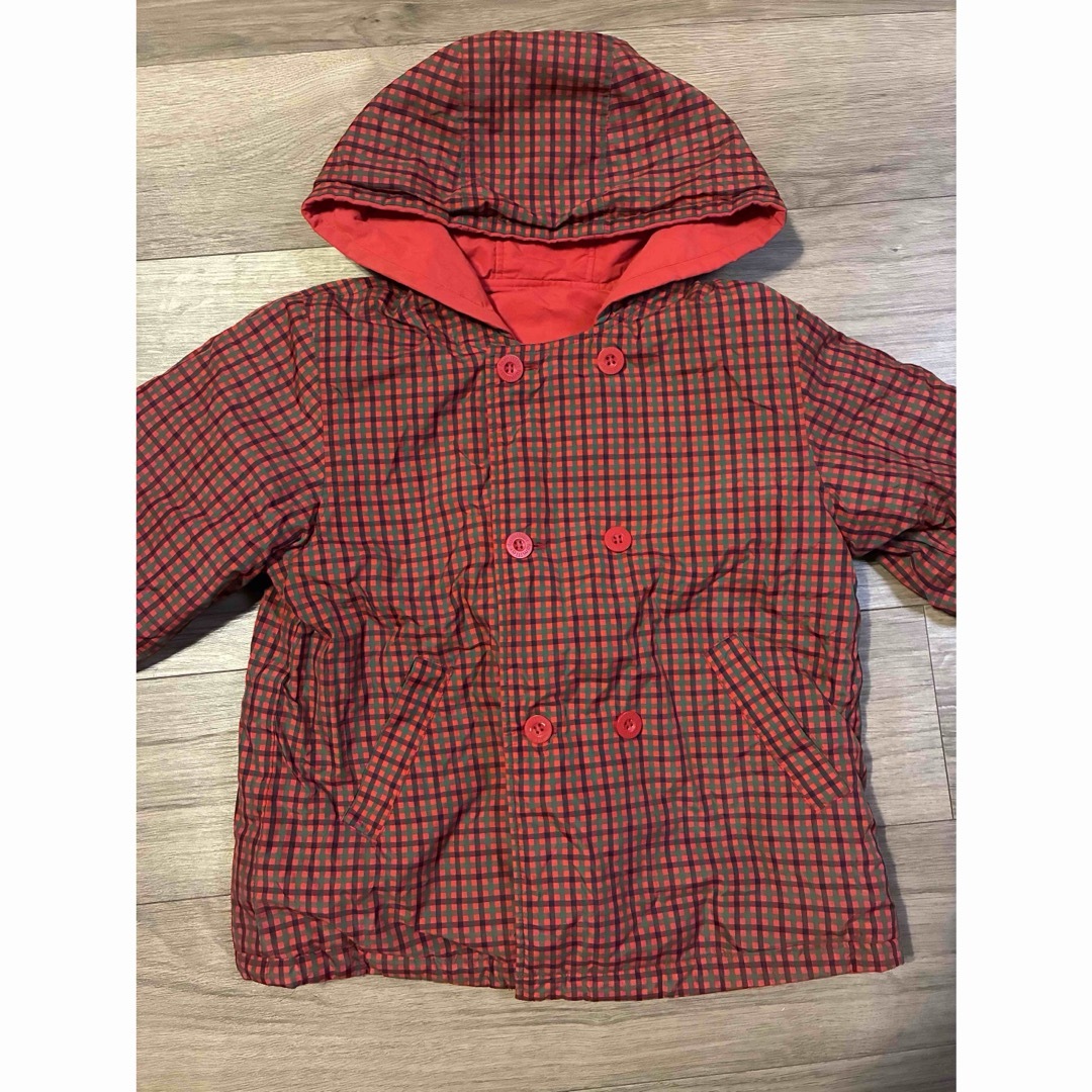 familiar - 【美品】ファミリア アウター 赤 チェック リバーシブルの