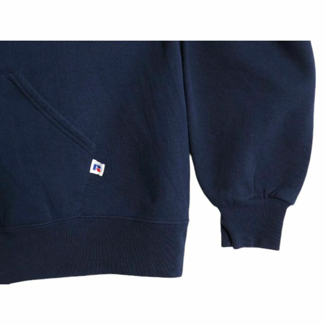 90s USA製 ラッセル 無地 スウェット フード パーカー メンズ