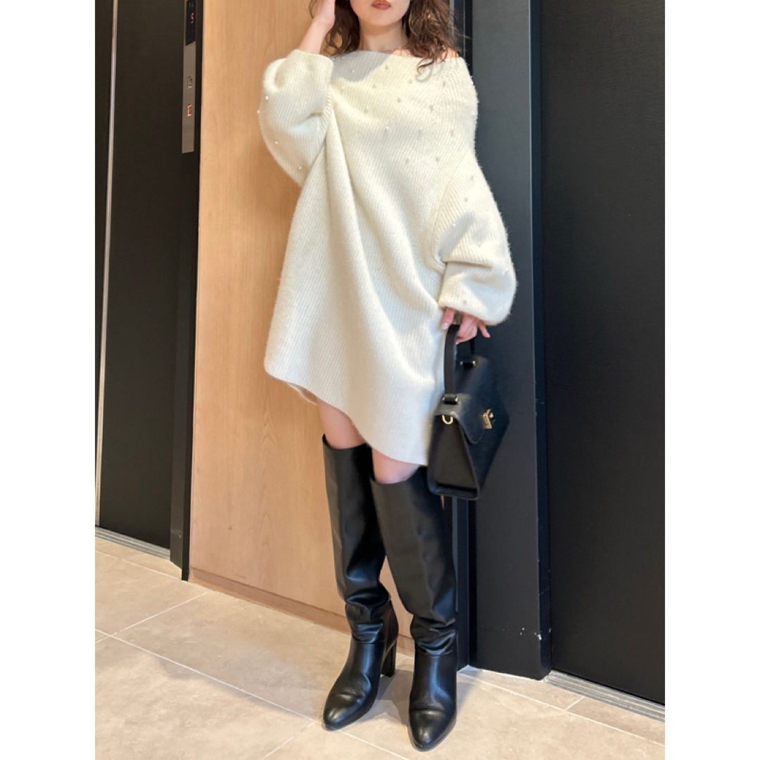 FRAY I.D - FRAY I.Dフレイ アイディー ホリデーラクーンパールニット