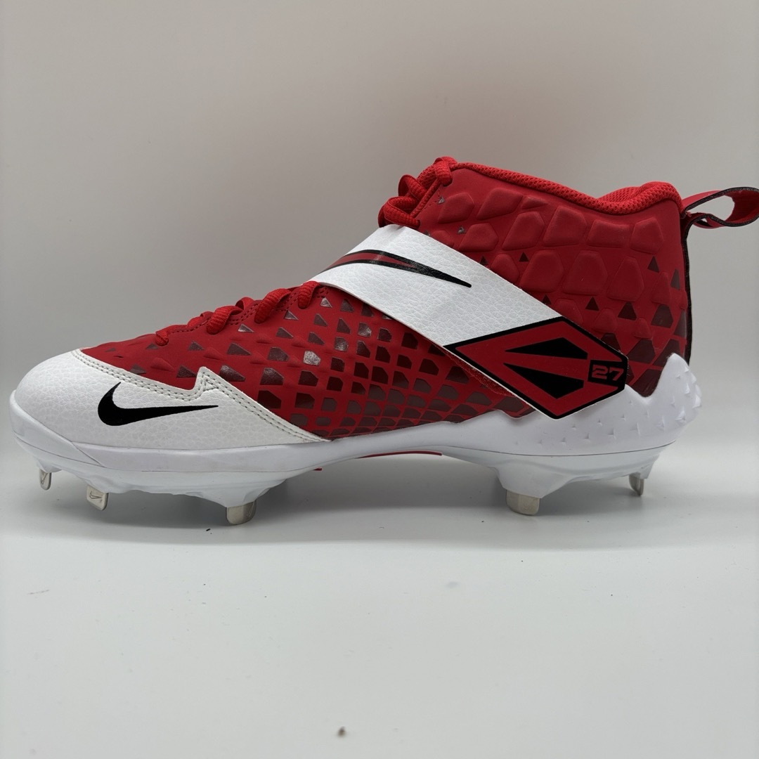 NIKE - NIKE 野球 スパイク 金具 レッド 赤 27㎝ミドルカット 軽量の