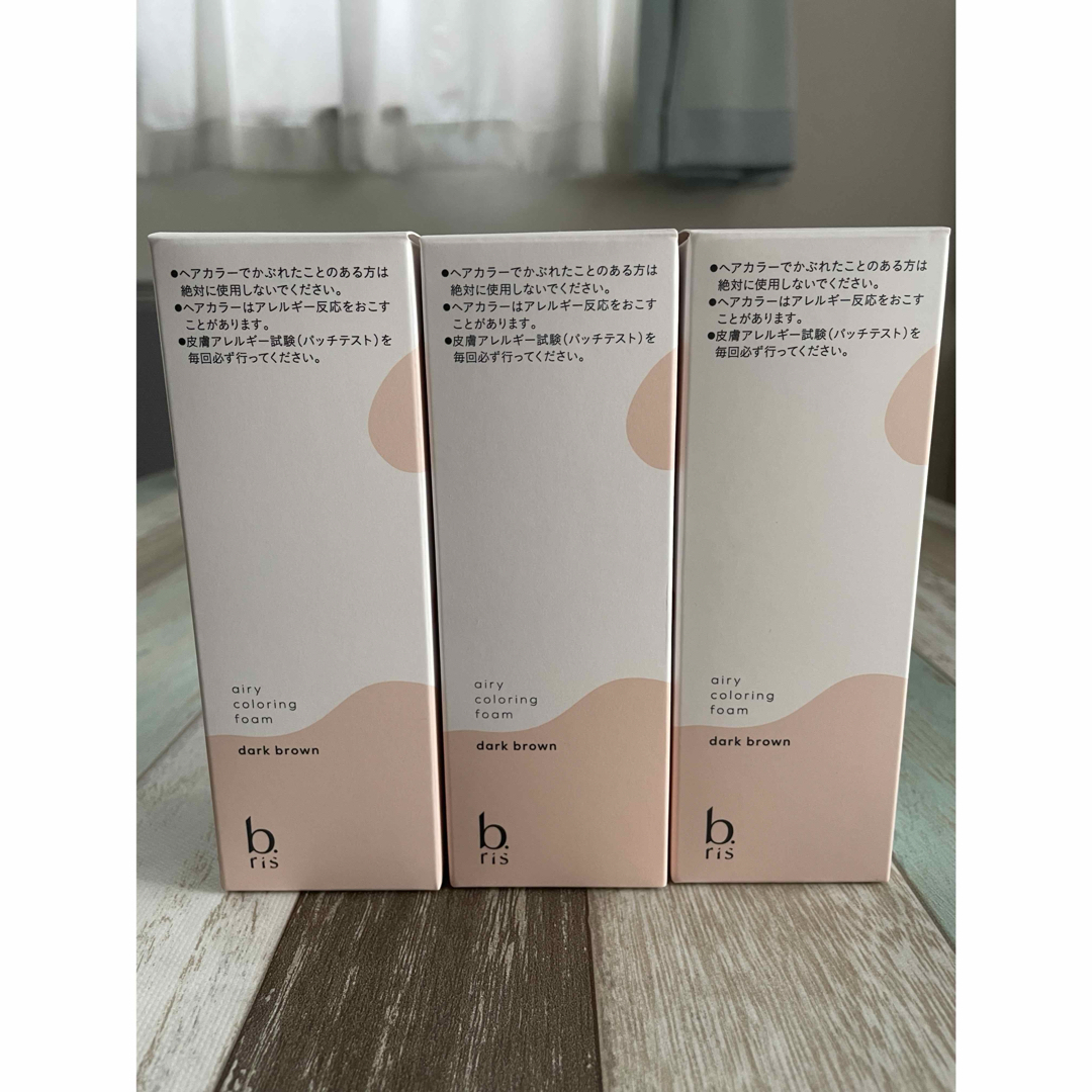 b ris エアリーカラーリングフォーム ダークブラウン 3本セット Amazon