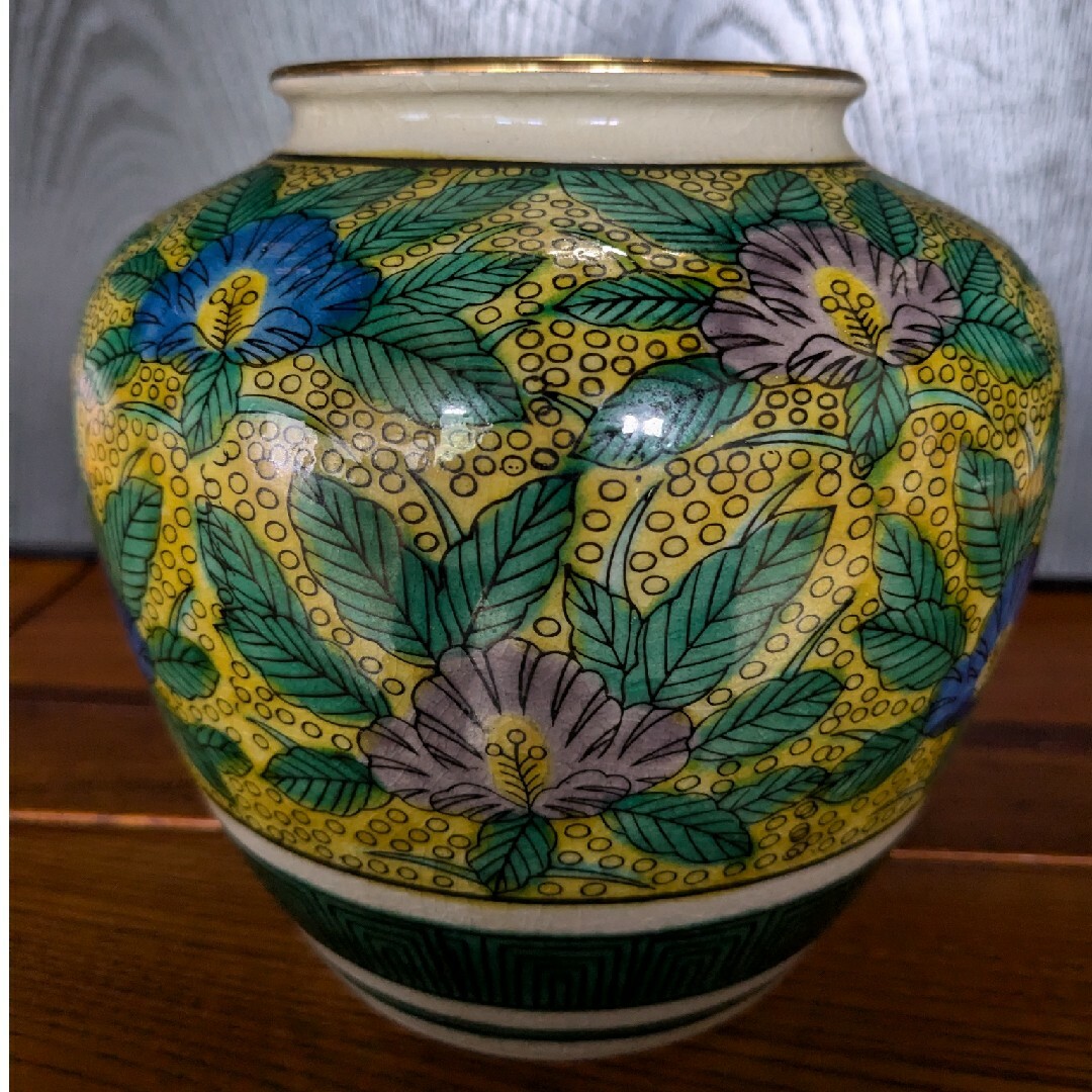 九谷青窯 - 九谷焼 角福 壺 飾り壷 花瓶 古物 骨董品の通販 by トロロ