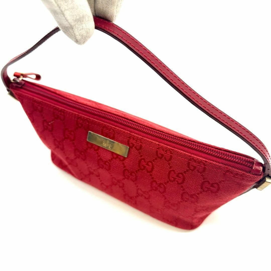 GUCCI - 【美品】グッチ アクセサリーポーチ ハンドバッグ GG柄 ロゴ