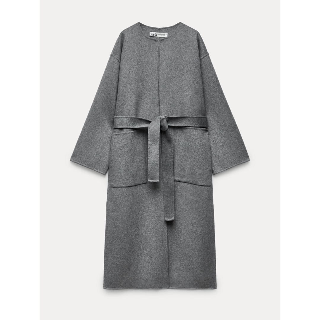 ZARA - ZARA ウールブレンド コート ロングコート XS グレー 新品タグ