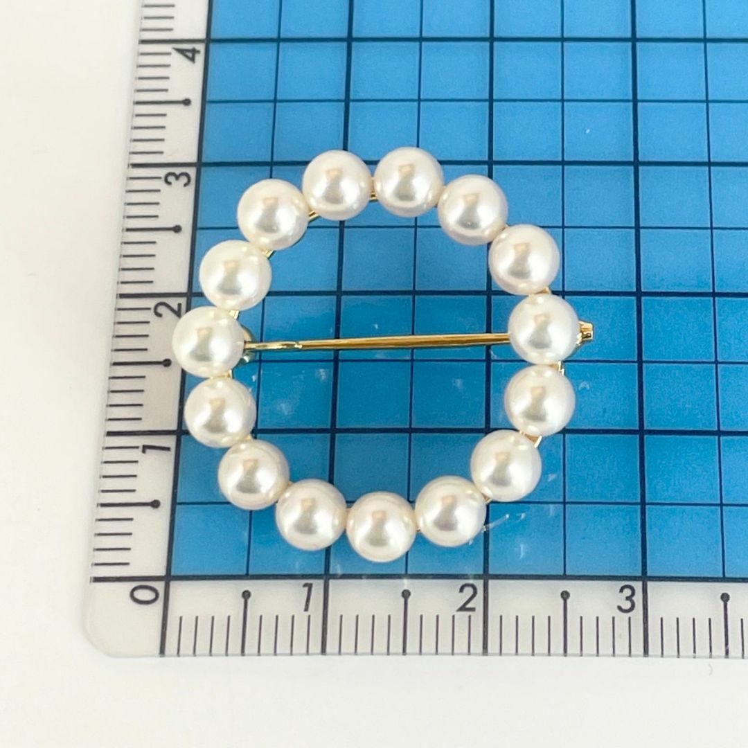 MIKIMOTO - ミキモト K18 サークル ブローチ ベビーパール /24-3371Sの