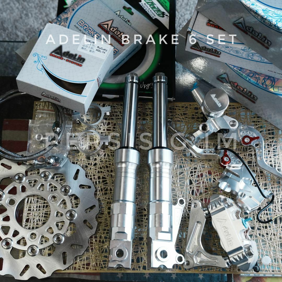 ズーマー フロントディスク化キット 全セット シルバー ruckus