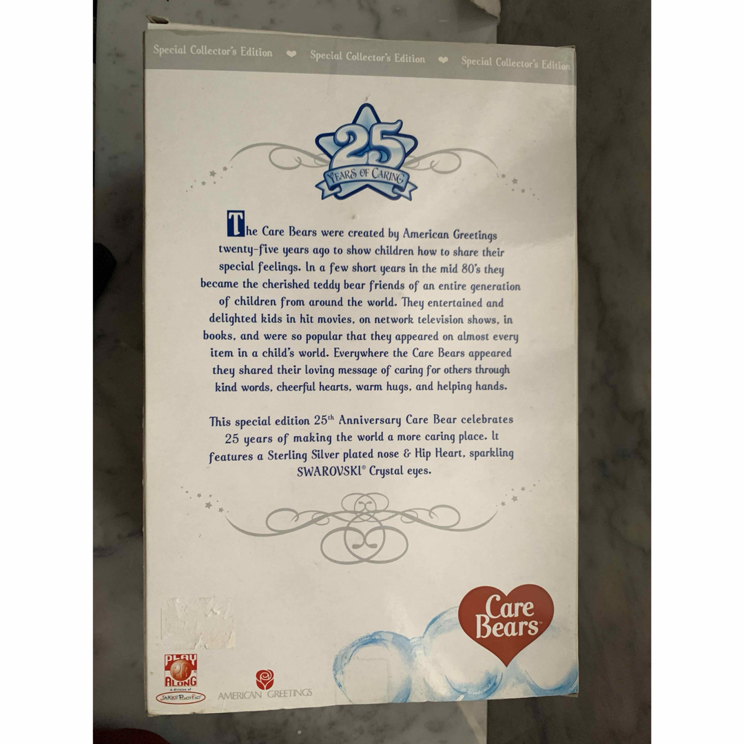 CareBears - ケアベア25周年記念 スワロフスキー入りぬいぐるみ 【新品