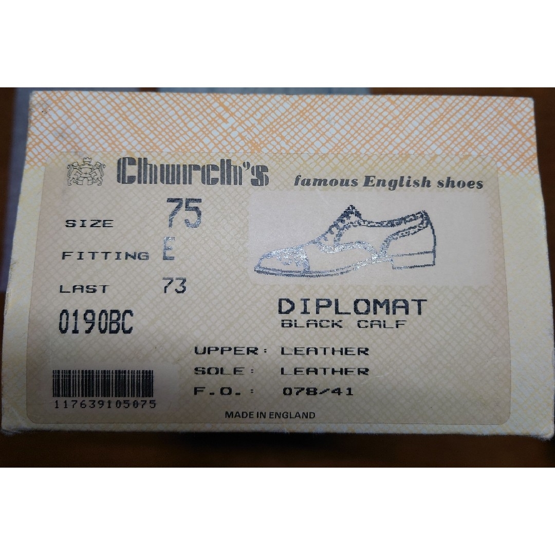 Church's - church's diplomat 旧チャーチ ディプロマット 73ラストの