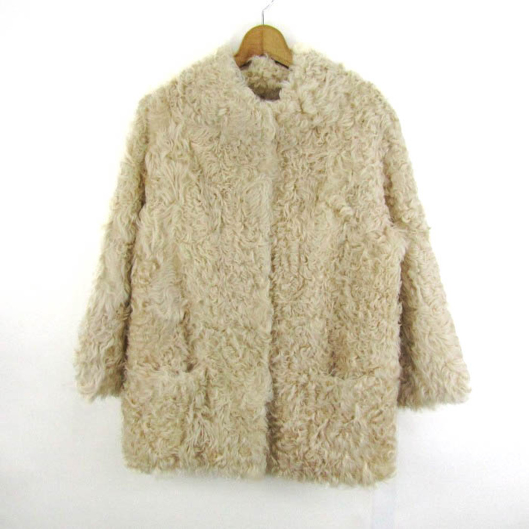 BARNEYS NEW YORK - バーニーズニューヨーク ファーコート ノーカラー