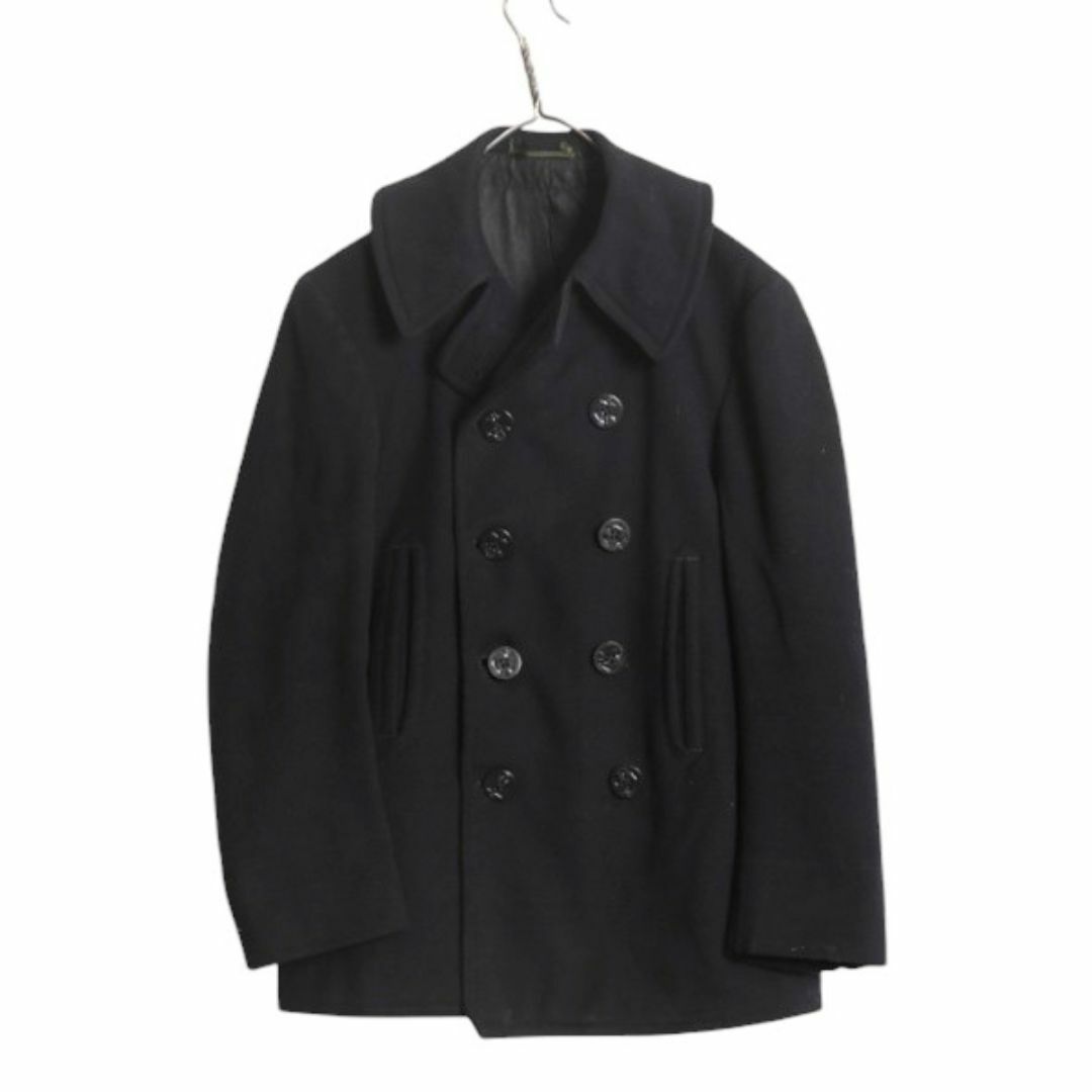 40s ☆ 米軍実物 USN ネイビー 10ボタン Pコート メンズ M / 古着