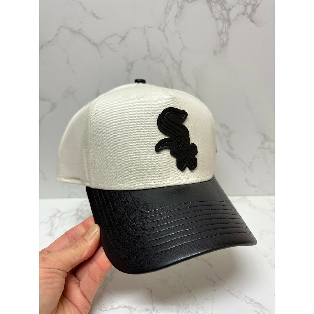 NEW ERA - Newera 9forty シカゴホワイトソックス レザーバイザー