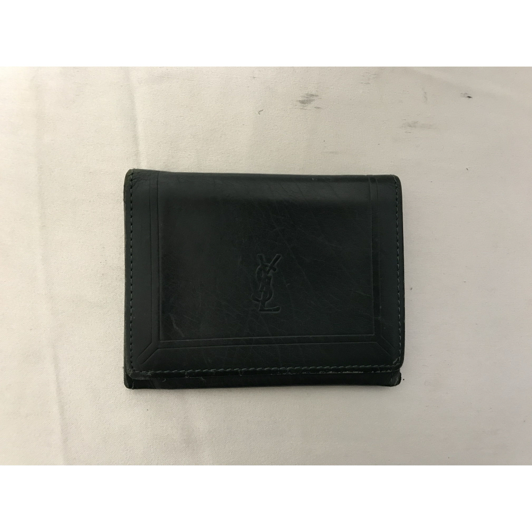 Yves Saint Laurent - 本物イヴサンローランYSL本革レザーロゴ二つ折り